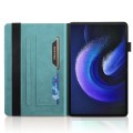 For Xiaomi Pad 6 Max 2023 Life Tree Series Horizontal Flip Leather Tablet Case(Lake Blue)