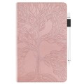 For Xiaomi Pad 6 Max 2023 Life Tree Series Horizontal Flip Leather Tablet Case(Rose Gold)