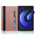 For Xiaomi Pad 6 Max 2023 Life Tree Series Horizontal Flip Leather Tablet Case(Rose Gold)