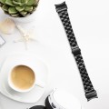 For Samsung Galaxy Watch 6 Quick Release Button Slim Three-bead Stainless Steel Watch Band(Black)