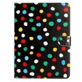 For iPad 10th Gen 10.9 2022 Dot Pattern Leather Smart Tablet Case(Black Colorful)