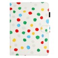 For iPad 10th Gen 10.9 2022 Dot Pattern Leather Smart Tablet Case(White Colorful Dot)