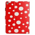 For iPad 10.2 2021 / 2020 / 10.5 2019 Dot Pattern Leather Smart Tablet Case(Red White)