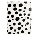 For iPad mini 6 Dot Pattern Leather Smart Tablet Case(White Black)
