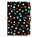 For iPad mini 5 / 4 / 3 / 2 / 1 Dot Pattern Leather Smart Tablet Case(Black Colorful)