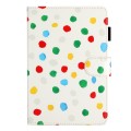 For iPad mini 5 / 4 / 3 / 2 / 1 Dot Pattern Leather Smart Tablet Case(White Colorful Dot)