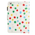 For iPad mini 5 / 4 / 3 / 2 / 1 Dot Pattern Leather Smart Tablet Case(White Colorful Dot)