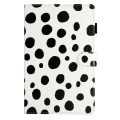 For Samsung Galaxy Tab A7 10.4 2020 T500 Dot Pattern Leather Smart Tablet Case(White Black)