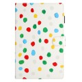 For Samsung Galaxy Tab A7 10.4 2020 T500 Dot Pattern Leather Smart Tablet Case(White Colorful Dot)