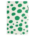 For Samsung Galaxy Tab A7 10.4 2020 T500 Dot Pattern Leather Smart Tablet Case(White Green Dot)