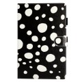 For Samsung Galaxy Tab A7 10.4 2020 T500 Dot Pattern Leather Smart Tablet Case(Black White)