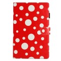 For Samsung Galaxy Tab A8 10.5 2021 X200 Dot Pattern Leather Smart Tablet Case(Red White)
