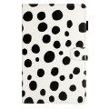 For Samsung Galaxy Tab A8 10.5 2021 X200 Dot Pattern Leather Smart Tablet Case(White Black)