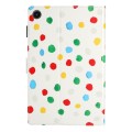 For Samsung Galaxy Tab A8 10.5 2021 X200 Dot Pattern Leather Smart Tablet Case(White Colorful Dot)