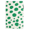 For Samsung Galaxy Tab A8 10.5 2021 X200 Dot Pattern Leather Smart Tablet Case(White Green Dot)