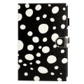 For Samsung Galaxy Tab A8 10.5 2021 X200 Dot Pattern Leather Smart Tablet Case(Black White)