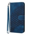 For iPhone 15 Pro Max YX0060 Elephant Head Embossed Phone Leather Case with Lanyard(Royal Blue)