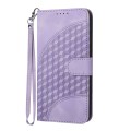 For iPhone 11 Pro YX0060 Elephant Head Embossed Phone Leather Case with Lanyard(Light Purple)