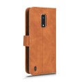 For BLU View 4 Skin Feel Magnetic Flip Leather Phone Case(Brown)