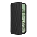 For Google Pixel 8a Carbon Fiber Texture Flip Leather Phone Case(Black)