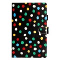 For Samsung Galaxy Tab A7 Lite T220 Dot Pattern Leather Tablet Case(Black Colorful)