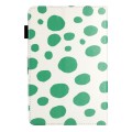 10 inch Dot Pattern Leather Tablet Case(White Green Dot)