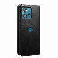 For Motorola Edge 40 Neo Oil Wax Crazy Horse Texture Leather Phone Case(Black)