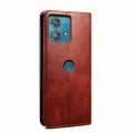 For Motorola Edge 40 Neo Oil Wax Crazy Horse Texture Leather Phone Case(Brown)