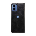 For Motorola Moto G34 Oil Wax Crazy Horse Texture Leather Phone Case(Black)