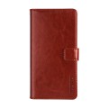 For Nokia G42 5G idewei Crazy Horse Texture Leather Phone Case with Holder(Brown)