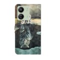 For Xiaomi Redmi 13C 5G / 4G 3D Painting Pattern Flip Leather Phone Case(Cat Tiger)