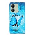For Xiaomi Redmi 13C 5G / 4G 3D Painting Pattern Flip Leather Phone Case(Three Butterflies)