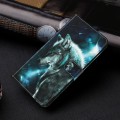 For Xiaomi Redmi Note 13 4G 3D Painting Pattern Flip Leather Phone Case(Wolf)