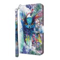 For Xiaomi Redmi Note 13 4G 3D Painting Pattern Flip Leather Phone Case(Watercolor Owl)