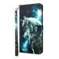 For Xiaomi Redmi Note 13 Pro 5G 3D Painting Pattern Flip Leather Phone Case(Wolf)