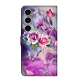 For Samsung Galaxy S24 5G Crystal 3D Shockproof Protective Leather Phone Case(Butterfly)
