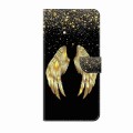 For Samsung Galaxy S24 5G Crystal 3D Shockproof Protective Leather Phone Case(Golden Wings)