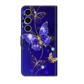 For Samsung Galaxy S24 5G Crystal 3D Shockproof Protective Leather Phone Case(Diamond Butterfly)