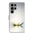 For Samsung Galaxy S24 Ultra 5G Crystal 3D Shockproof Protective Leather Phone Case(Light Lotus)
