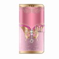 For Samsung Galaxy S24 Ultra 5G Crystal 3D Shockproof Protective Leather Phone Case(Pink Bottom Butt