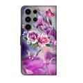 For Samsung Galaxy S24 Ultra 5G Crystal 3D Shockproof Protective Leather Phone Case(Butterfly)