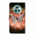 For Honor Magic5 Pro Crystal 3D Shockproof Protective Leather Phone Case(Crystal Butterfly)