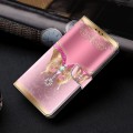 For Honor Magic6 Lite Crystal 3D Shockproof Protective Leather Phone Case(Pink Bottom Butterfly)