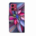 For Motorola Moto G84 Crystal 3D Shockproof Protective Leather Phone Case(Colorful Flower)