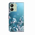 For Xiaomi Redmi 13C Crystal 3D Shockproof Protective Leather Phone Case(Plum Flower)