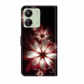 For Xiaomi Redmi 13C Crystal 3D Shockproof Protective Leather Phone Case(Fantastic Flower)