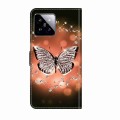 For Xiaomi 14 Pro Crystal 3D Shockproof Protective Leather Phone Case(Crystal Butterfly)