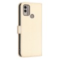 For Nokia C22 Four-leaf Embossed Leather Phone Case(Gold)