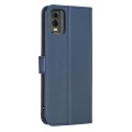 For Nokia C32 Four-leaf Embossed Leather Phone Case(Blue)