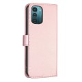 For Nokia G11 / G21 Four-leaf Embossed Leather Phone Case(Pink)